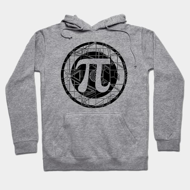 Pi Day Symbol Irrational Round B Hoodie by Mudge